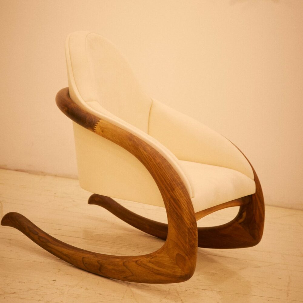 designed rocking armchair