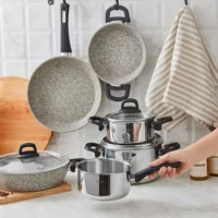 Emsan Experto 9-Piece Granite - Steel Cookware Set