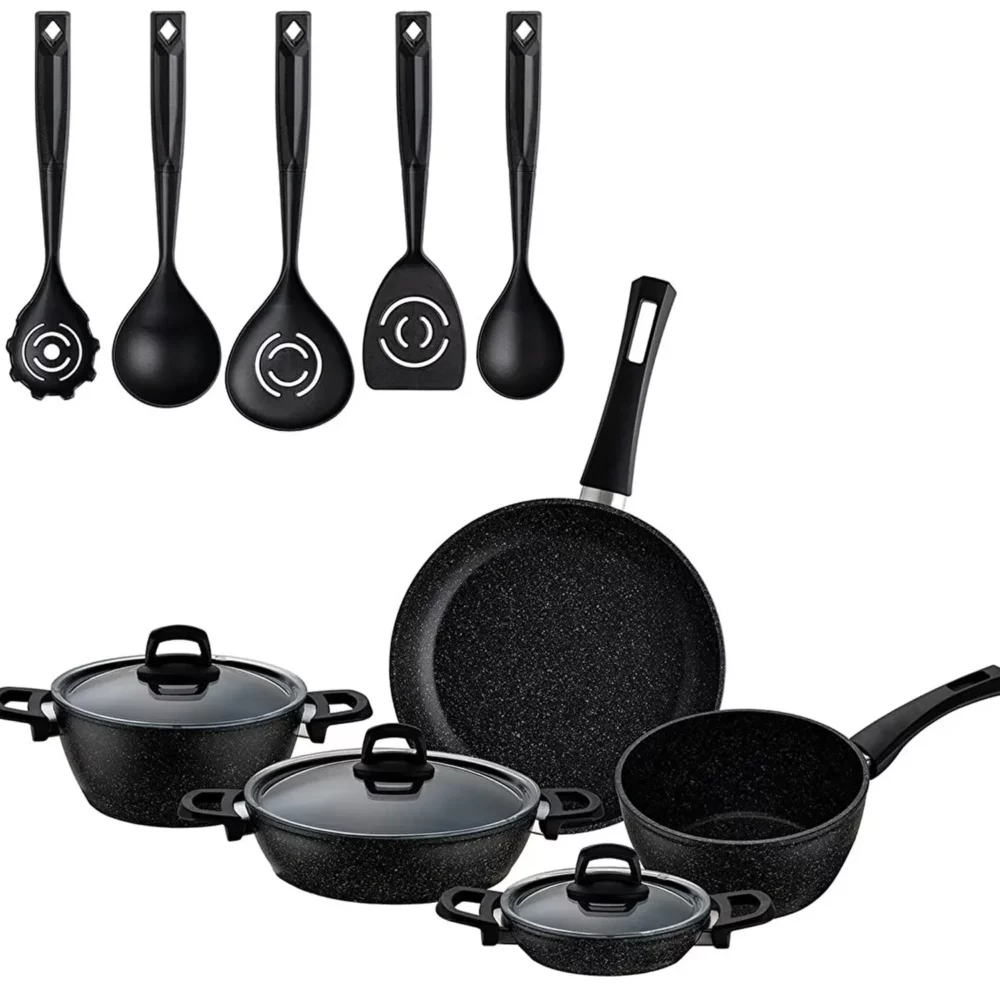 Emsan Harmony 13-Piece Cookware Set Black