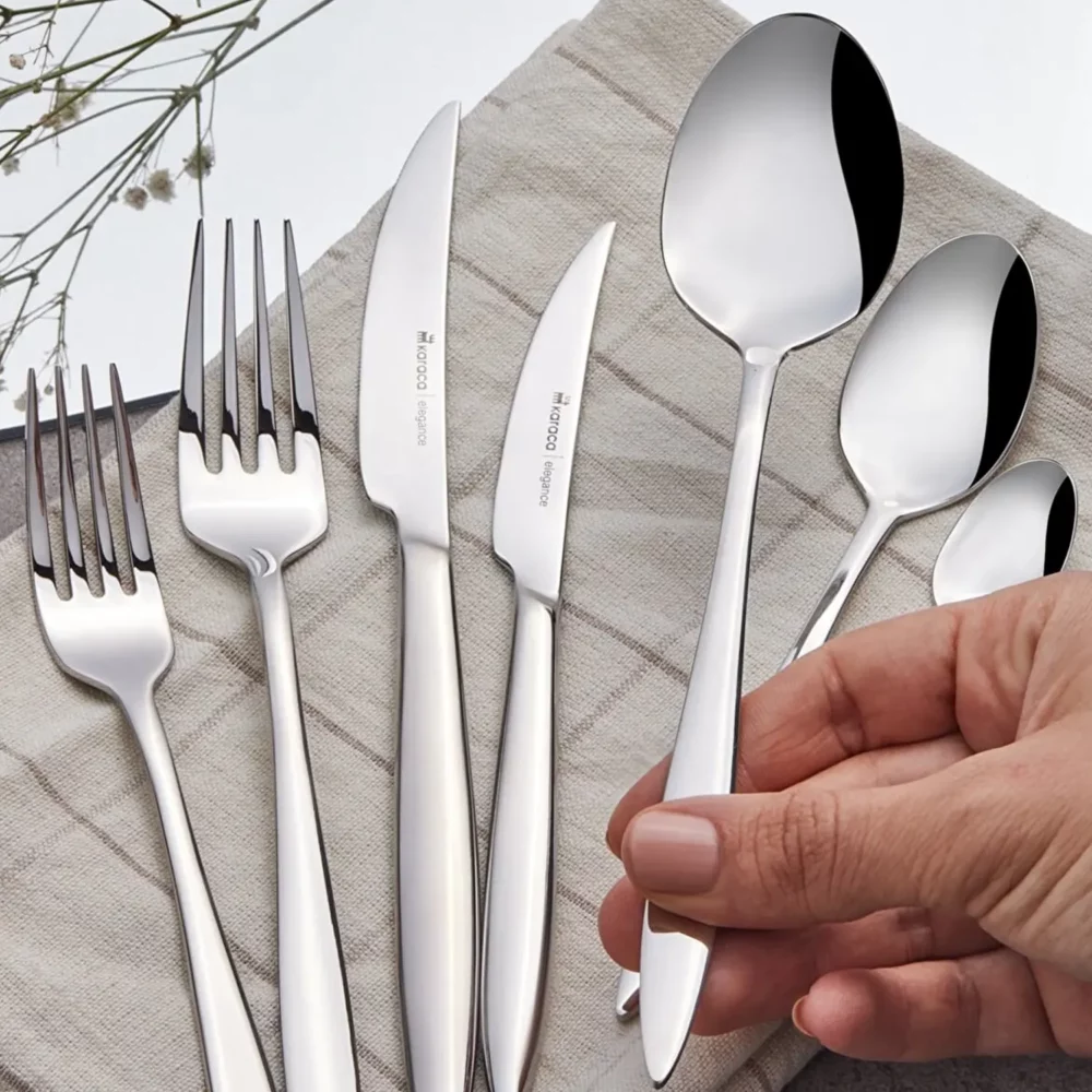 Karaca Kai 84-Piece 12-Person Cutlery Set