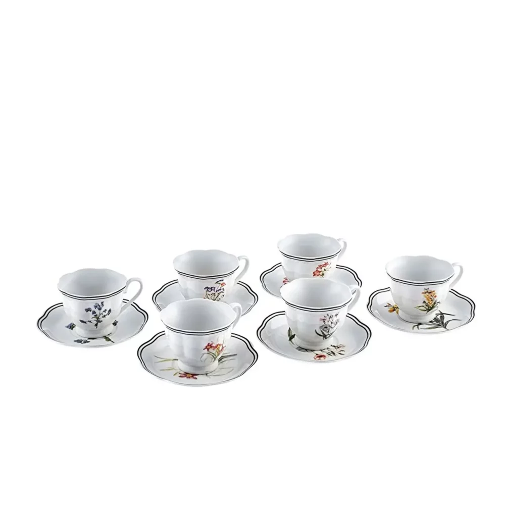 Karaca - Little Garden 6-Person Coffee Cup Set