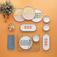 Schafer - Sunny 4-Person Breakfast Set, 10 Pieces, Orange