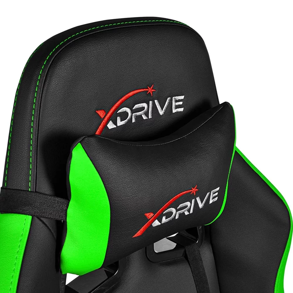 XDrive - 15-Piece Professional Gaming Chair Green-Black