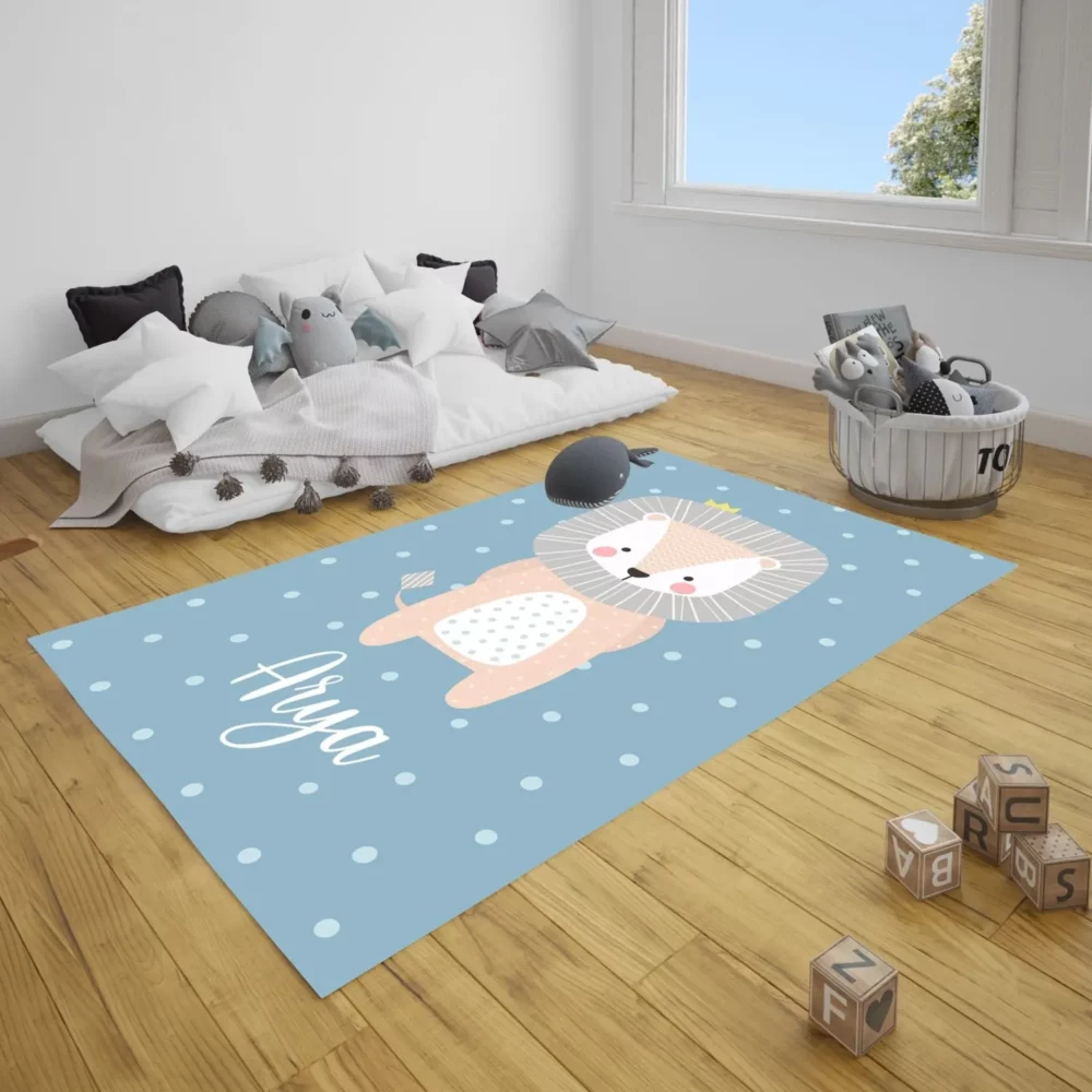 Bebemotto - Polka-Dotted Lion Children's Room Rug